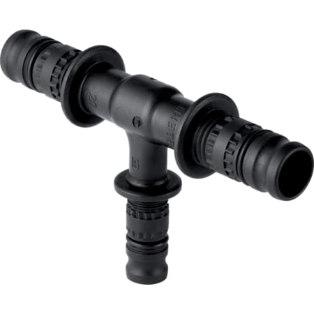 62231300500 Geberit Mepla verloop T-stuk PVDF 1