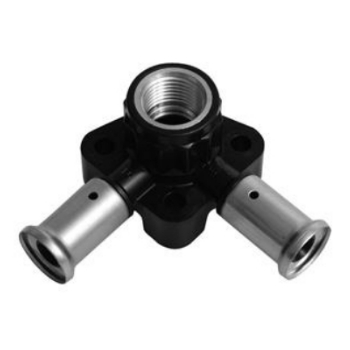 81028810214 Henco Doorstroom Muurplaat 20x1/2x20 (bi.dr. H=40, inox)